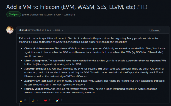 Filecoin或将采用EVM，将拥有完整的智能合约功能